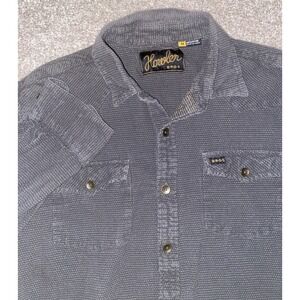 Howler Brothers Geometric Dotted Be The Call Gray Shirt Mens M Cotton Pockets